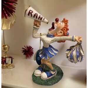 SLAPSTIX CLOWN Figurine Cheerleader Circus Carnival Princess Coast Art VTG 1997